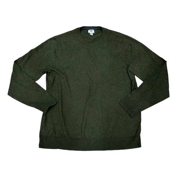 Men's Old Navy XXL 2XL V-Neck Sweater Dark Green Soft Long Sleeve Cotton - Picture 3 of 8